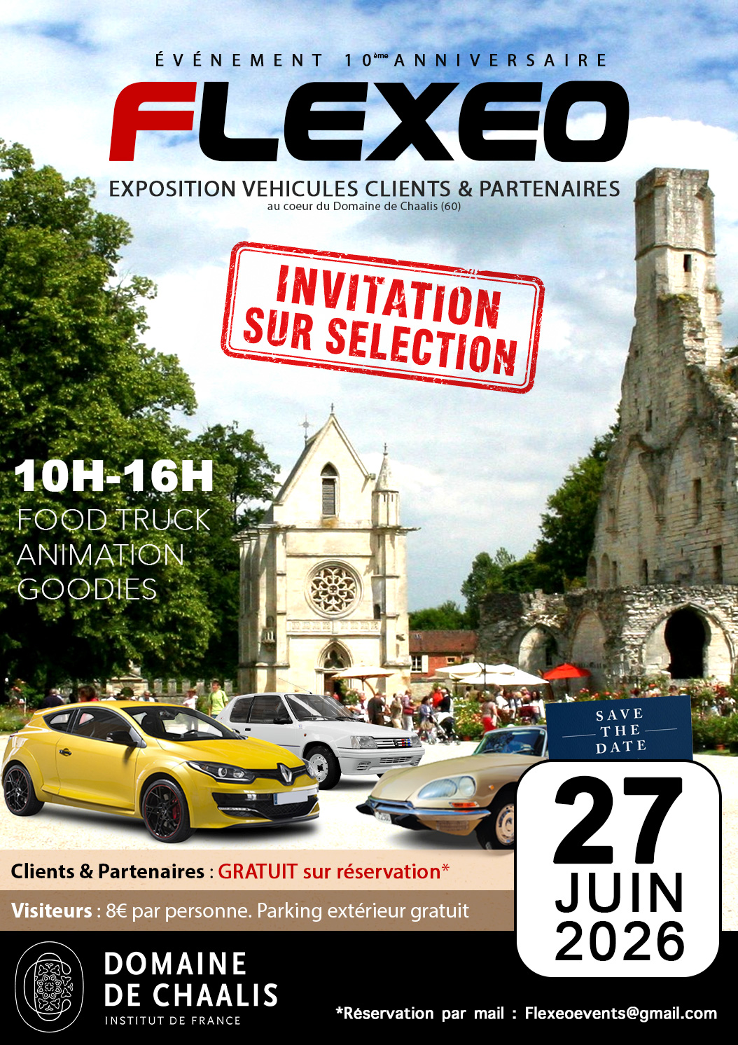 Affiche officielle FLEXEO 10 ans - Domaine de Chaalis